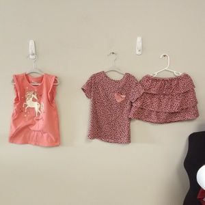 Epic Threads Kids Unicorn Top & 365 Kids Pink leopard Outfit Set Size 6 …